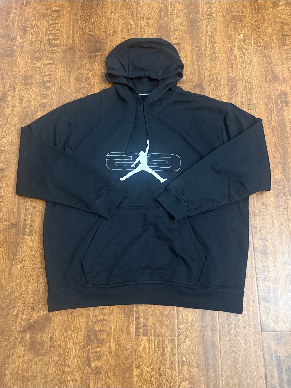 Jordan Black Hoodie with Silver Jumpman Logo